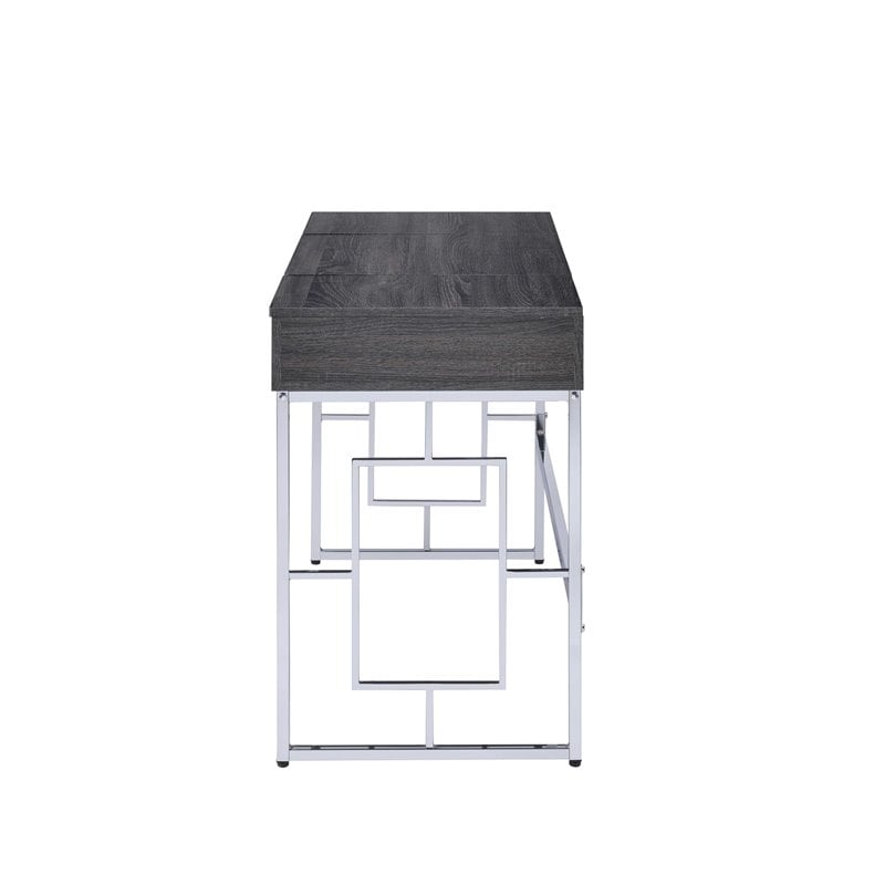 ACME Furniture Saffron Vanity Desk in Chrome and Black