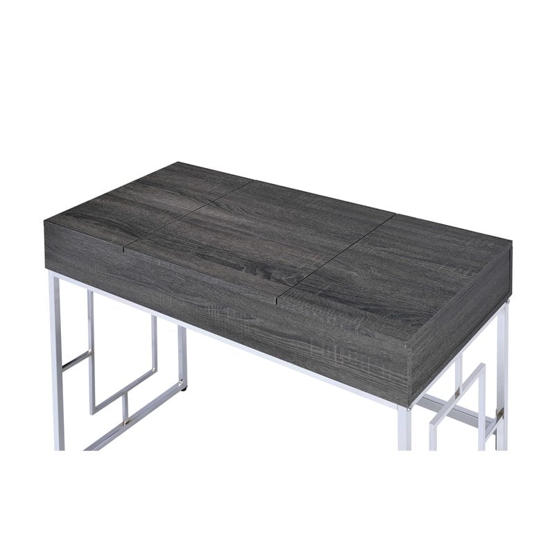 ACME Furniture Saffron Vanity Desk in Chrome and Black