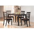 ACME Cardiff Rectangular Top Dining Table with Tapered Legs in Espresso Wood