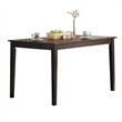 ACME Cardiff Rectangular Top Dining Table with Tapered Legs in Espresso Wood