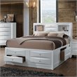 ACME Ireland Wood Full Bed with Storage in White