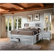 ACME Ireland Wood Full Bed with Storage in White