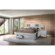 ACME Ireland Wood Full Bed with Storage in White