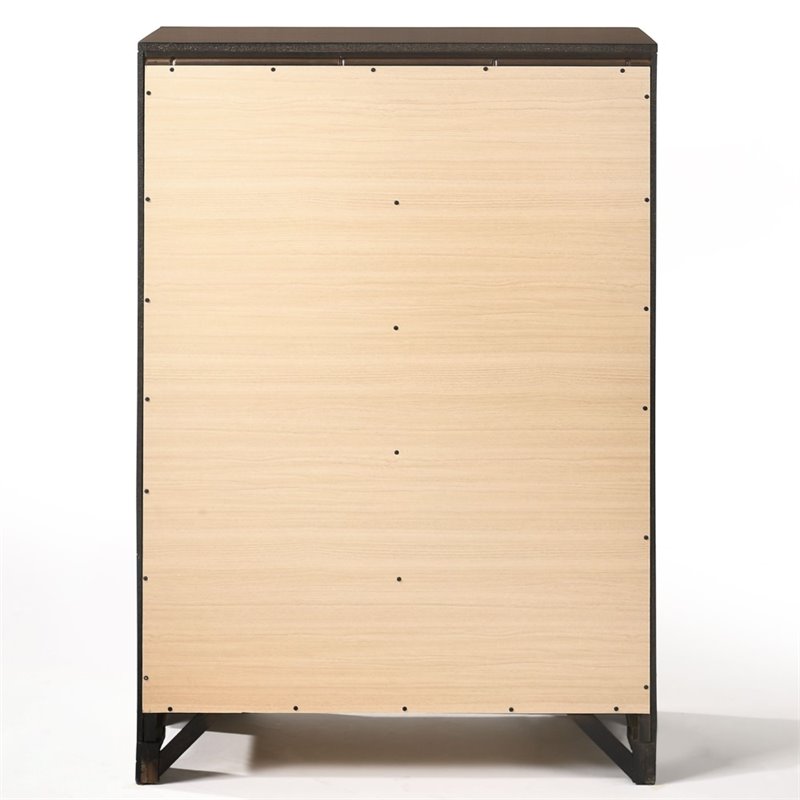 ACME Merveille Wood and Metal 5-Drawers Bedroom Chest in Espresso
