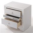 ACME Naima Square Wood 3-Drawers Bedroom Nightstand in White