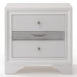 ACME Naima Square Wood 3-Drawers Bedroom Nightstand in White