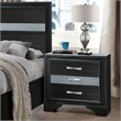 ACME Naima Square 3 Drawers Nightstand in Black