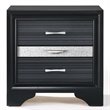 ACME Naima Square 3 Drawers Nightstand in Black