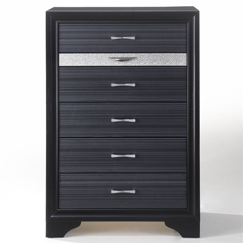 ACME Naima 6 Drawers Chest in Black