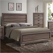 ACME Lyndon Eastern King Bed in Weathered Gray Grain
