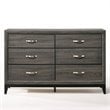 ACME Valdemar Metal and Wood Bedroom Dresser in Weathered Gray