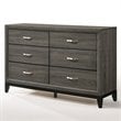 ACME Valdemar Metal and Wood Bedroom Dresser in Weathered Gray