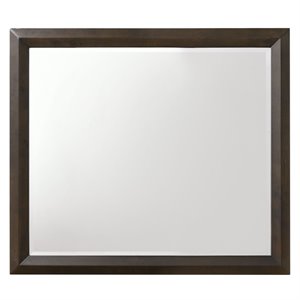 acme merveille rectangular bedroom mirror in rich espresso