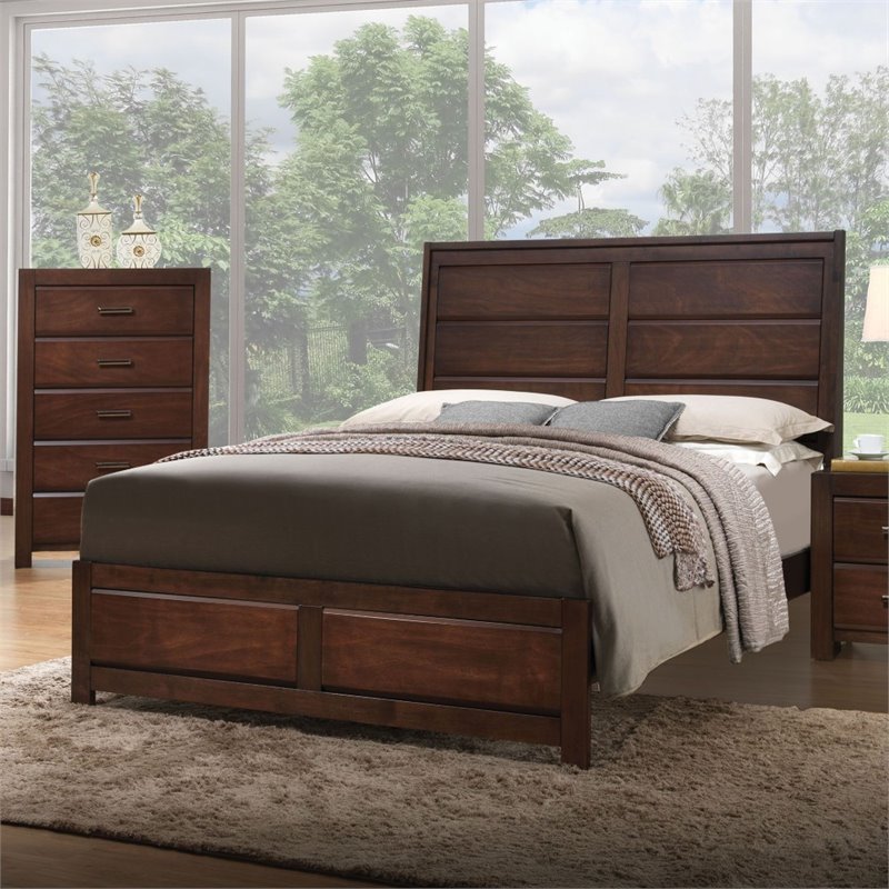 ACME Oberreit Eastern King Bed in Walnut