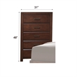 ACME Oberreit Wood 5-Drawers Bedroom Chest in Walnut