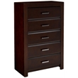 ACME Oberreit Wood 5-Drawers Bedroom Chest in Walnut
