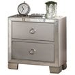 ACME Voeville II Square 2-Drawers Wooden Bedroom Nightstand in Platinum Pewter