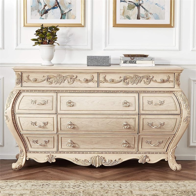 ACME Ragenardus 11 Drawers Dresser in Antique White