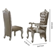 ACME Versailles Dining Side Chair in Vintage Gray and Bone White (Set of 2)