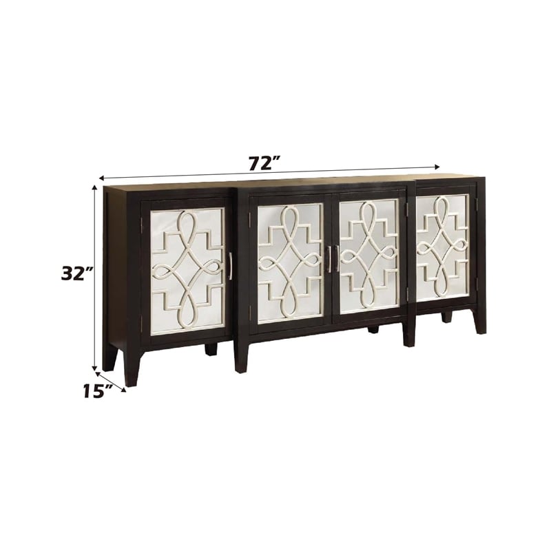 ACME Kacia Console Table in Antique Black
