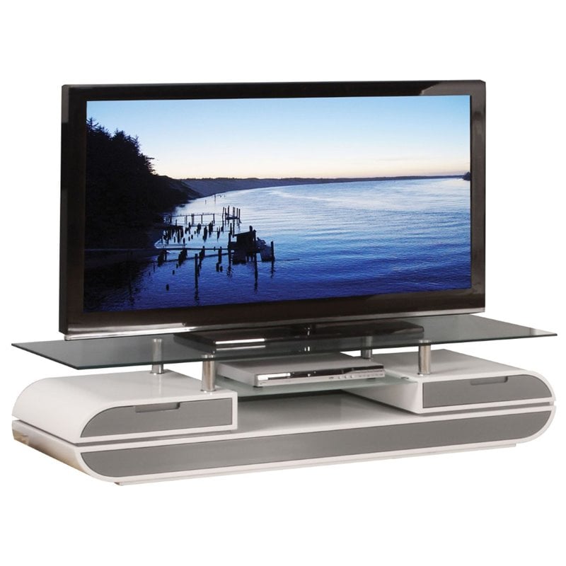 ACME Lainey TV Stand in White and Gray - 91142