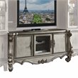ACME Versailles 3-Door Wooden TV Console in Antique Platinum and Gray