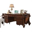 ACME Vendome 5-Drawer Executive Desk with Scrolled Leg in Cherry