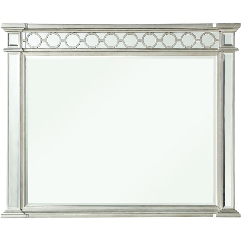 ACME Varian Rectangular Wooden Mirror in Mirrrored  Finish