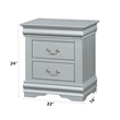 ACME Louis Philippe III Wood Nightstand in Platinum White