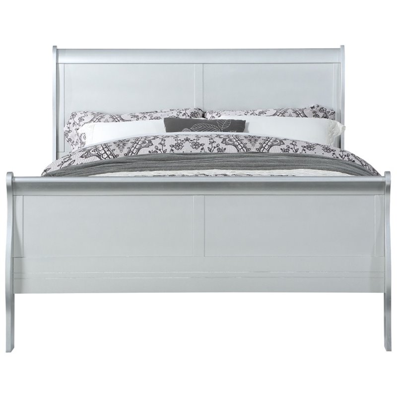 ACME Louis Philippe Queen Bed in Platinum