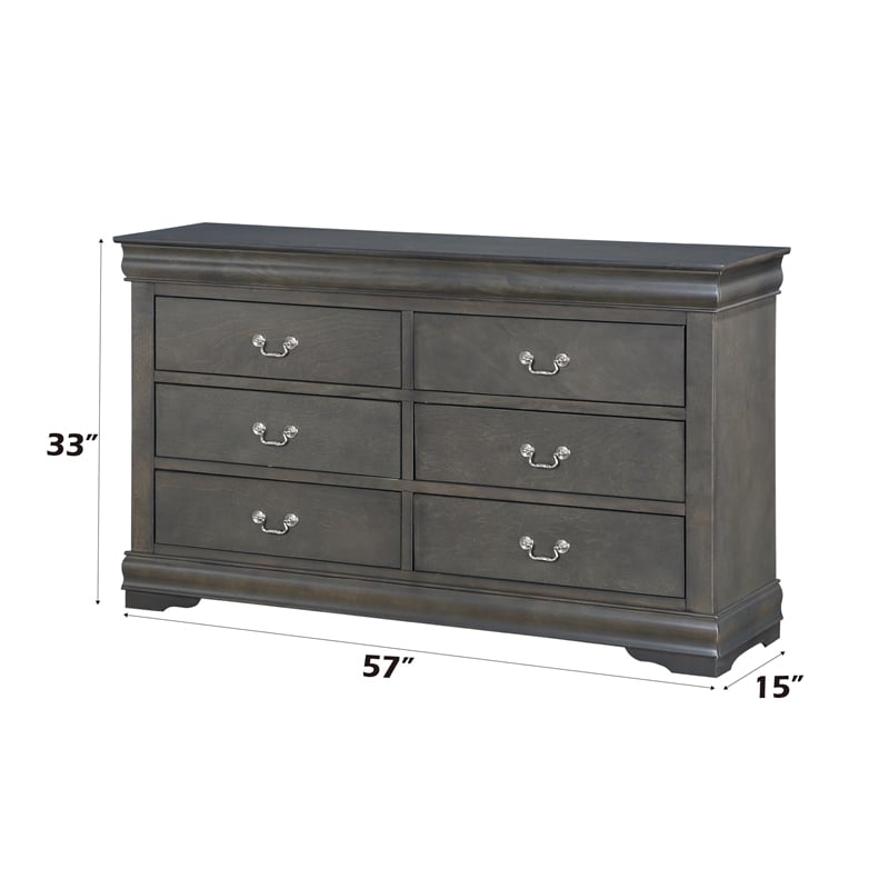 ACME Louis Philippe Dresser in Dark Gray