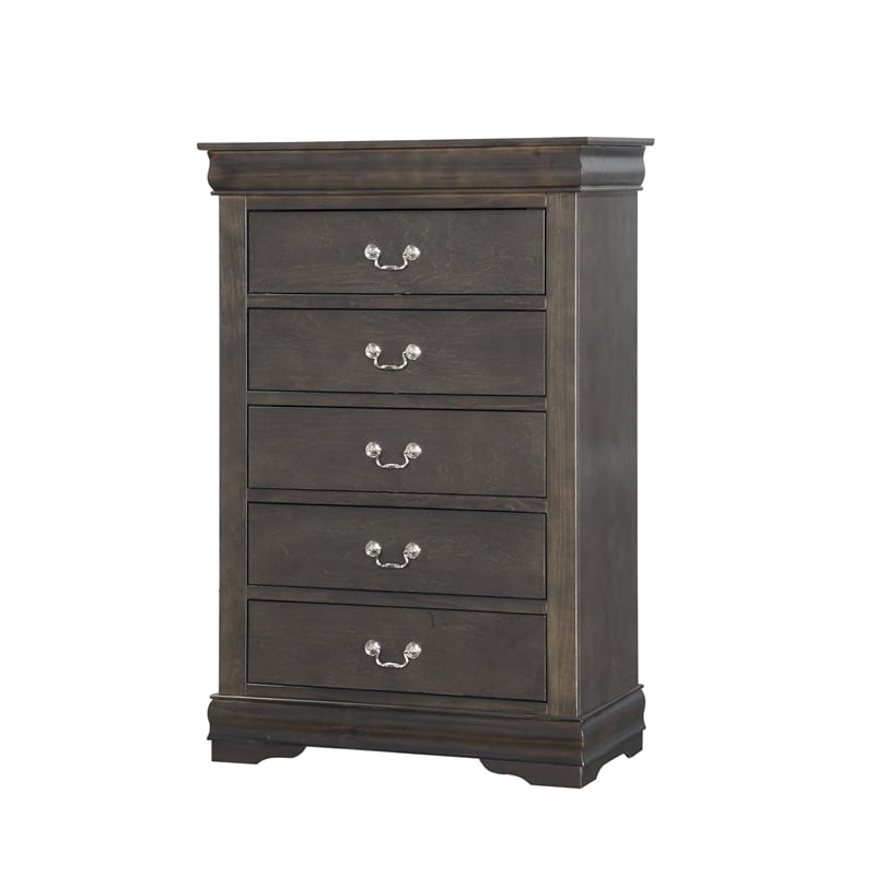 ACME Louis Philippe Chest in Dark Gray