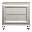 ACME Kaitlyn 2-Drawer Wooden Nightstand in Champagne White