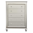 ACME Kaitlyn 5-Drawer Wooden Chest in Champagne White