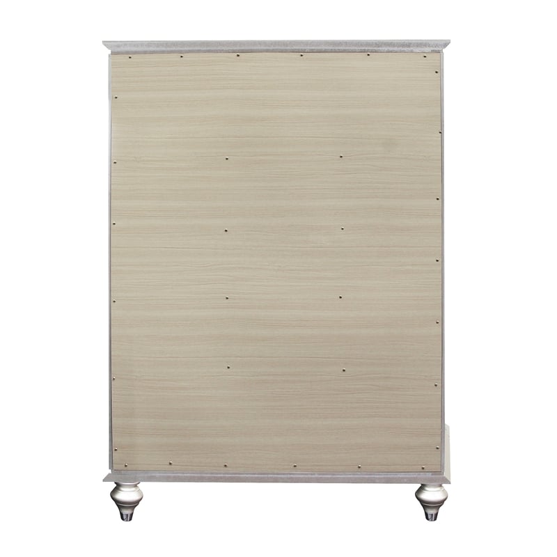 ACME Kaitlyn 5-Drawer Wooden Chest in Champagne White