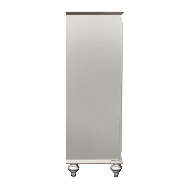 ACME Kaitlyn 5-Drawer Wooden Chest in Champagne White