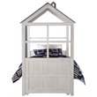 ACME Tree House II Wooden Frame Twin Bed in Weathered White and Washed Gray