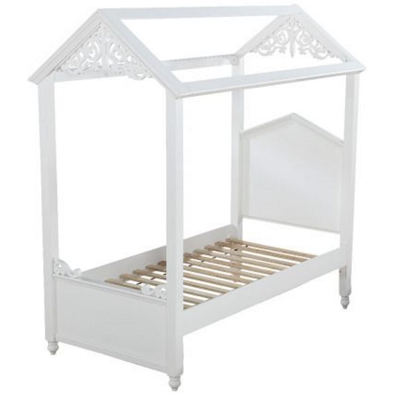 ACME Rapunzel Twin Bed in White