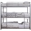 ACME Cairo Triple Twin Bunk Bed in Silver