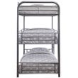 ACME Cairo Triple Twin Bunk Bed in Silver