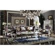 ACME Picardy Sofa with 8 Pillows in Velvet and Antique Platinum