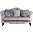 ACME Sheridan Loveseat with 5 Pillows in Cream Fabric