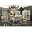ACME Picardy Faux Leather Upholstered Arm Chair in Antique Pearl Set of 2