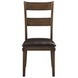 ACME Nabirye Wooden Upholstered Side Chair in Dark Oak Set of 2