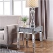 ACME Noralie Square Mirror Top End Table in Mirrored and Faux Diamonds