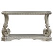 ACME Northville Rectangular Glass Top Wooden Sofa Table in Silver and Clear