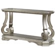ACME Northville Rectangular Glass Top Wooden Sofa Table in Silver and Clear