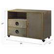 ACME Jennavieve 2-Drawers Aluminum Office Storage Cabinet with Casters in Gold