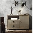ACME Jennavieve 2-Drawers Aluminum Office Storage Cabinet with Casters in Gold