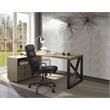 ACME Jennavieve 2-Drawers Aluminum Office Storage Cabinet with Casters in Gold